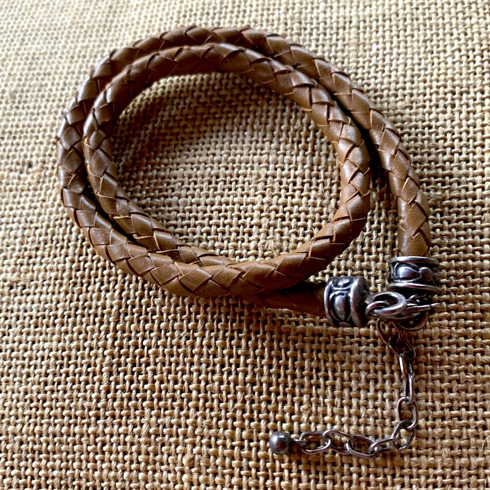 NAGUAL CHOKER OR WRAP BRACELET LEATHER/sterling